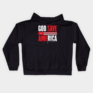 God Save America Red and White Kids Hoodie